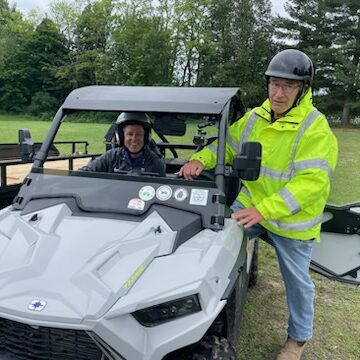 Touring St. Lawrence County multi-use trail system during on-site consultant visit in June 2024